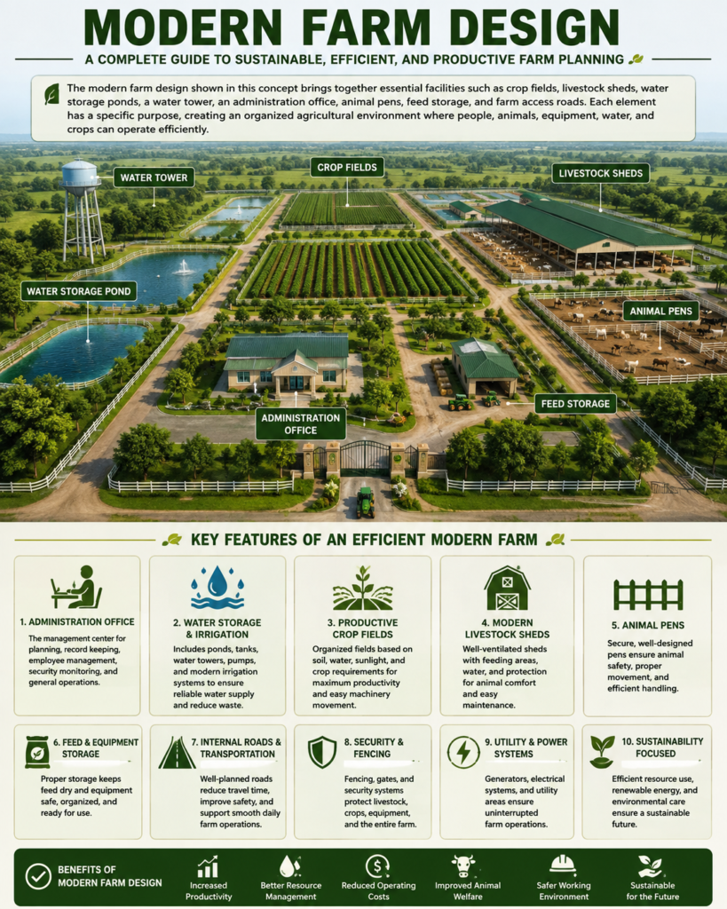Modern Farm Design: A Complete Guide to Sustainable, Efficient, and Productive Farm Planning