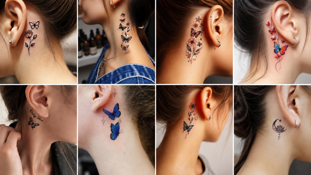 Small Behind Ear & Neck Tattoos: Beautiful and Stylish Design Ideas